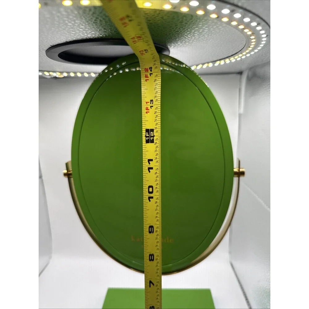 Kate Spade Lime Green Tabletop Oval Makeup Vanity Mirror 15